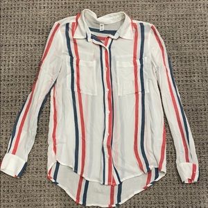 BP from Nordstrom white sheer shirt size xxs